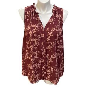 41 Hawthorn Burgundy Floral Blouse